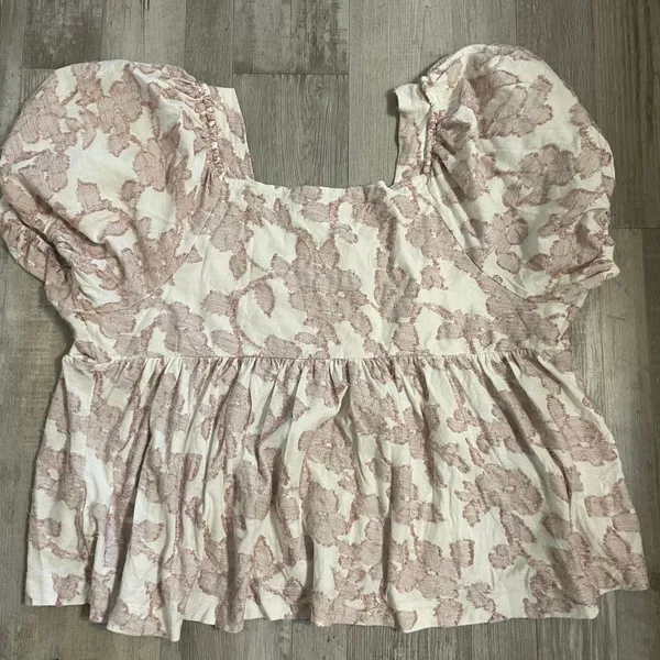 Maeve by Anthropologie Batia Textured Babydoll Top size LP - Image 13