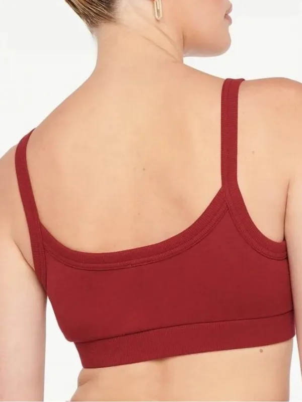Savage x Fenty Size XL 14 16 Red Essential Fleece Bralette Crop Tank Top - Image 5