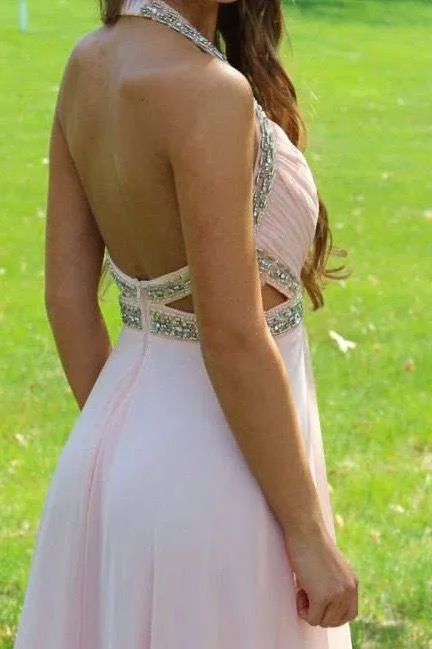 Pink Backless Prom Dress Size 2 - Image 6