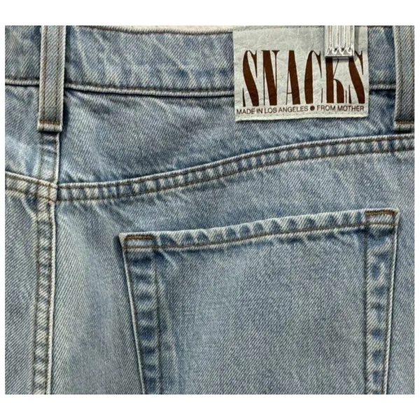 MOTHER Puddle Snacker Jeans Womens 29 Fun Dip Blue High Rise Wide Leg Denim - Image 8