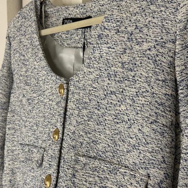 Zara Textured Blazer - Image 4