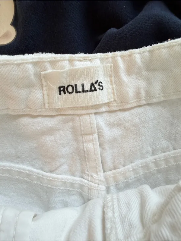 Rollas Duster Jean Shorts Layla White 27 - Image 5