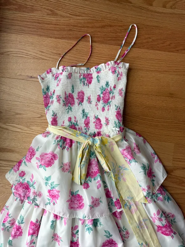 LoveShackFancy x Target Elise Floral Smocked Tiered Midi Dress XL - Image 4