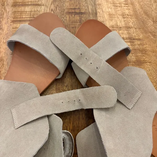 Free People Suede Western Buckle Sandals Women 36 US 5.5 Boho‎ Hippie Cowgirl - Image 8