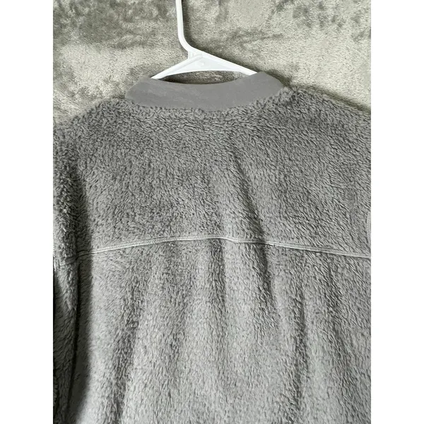 Marmot High Pile Sherpa Fleece Bomber Jacket Full Zip Teddy Cozy Heather Gray L - Image 4