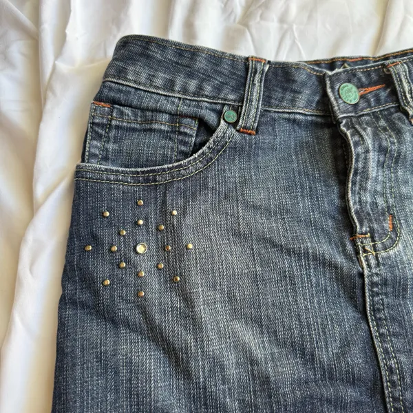 Denim Vintage Y2K Mini Skirt - Image 3