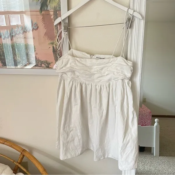 Reformation Catarina Babydoll Mini Dress Size 12 Anthropologie - Image 2