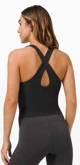 Key To Balance Yoga Tank Top Light Support B/C Cup in Black Size 4 - Image 2