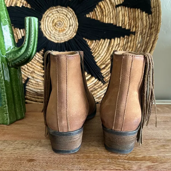 Circle G side fringe western ankle boots 6 - Image 2