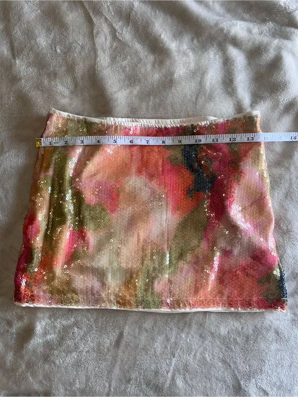 MISSGUIDED Ibiza Boho Sequins Mini Skirt Going Out College Party Sz XS NWT - Image 5