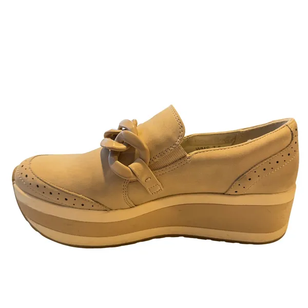 Dolce Vita Nude Beige Platform Chain Loafers Womens 7.5 Wingtip Chunky Shoe - Image 6