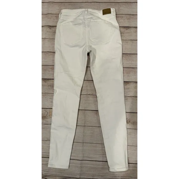AE AMERICAN EAGLE HI RISE JEGGING NEXT LEVEL STRETCH WOMENS JEANS 6 -White - Image 5