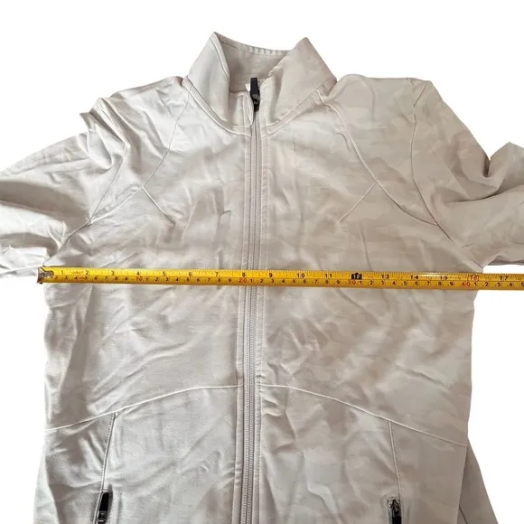 Alphalete Women's M‎ Full Zip Pro Elite Performance Jacket White Silver Camo NWT - Image 5