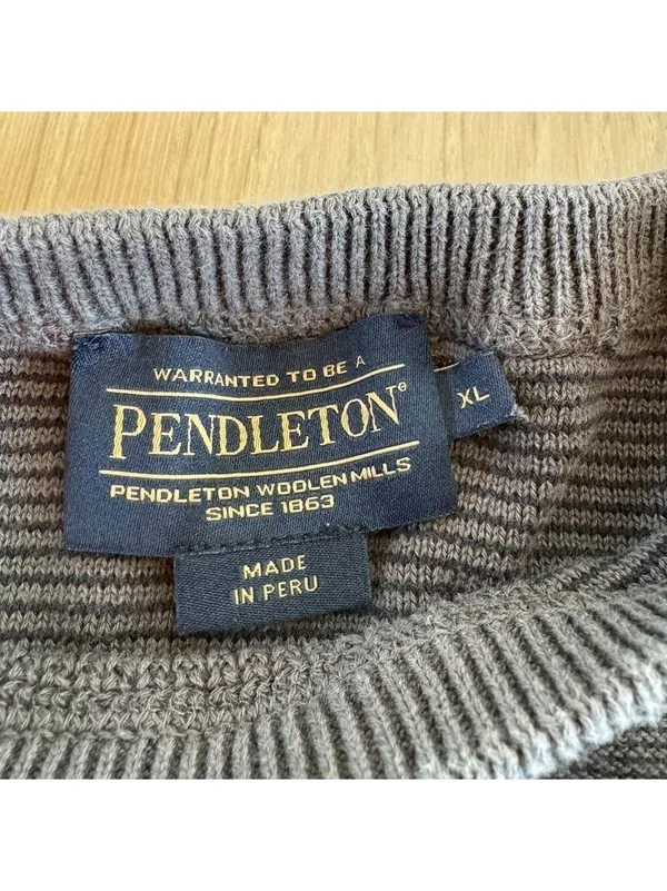 Pendleton Dark Gray Pullover Sweater Size XL - Image 2