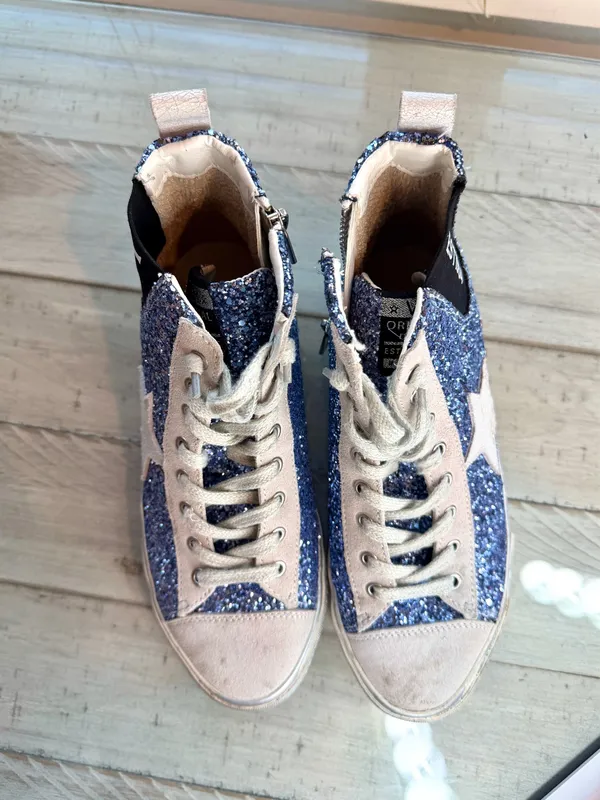 Vintage Havana High-Top Sneakers Sparkle - Image 2