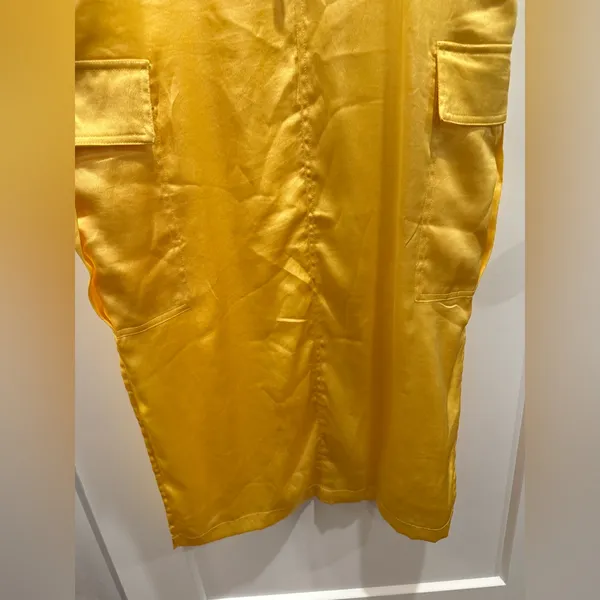 Love The Label Anthropologie Sleeveless Utility‎ Dress Yellow Size XS - Image 7