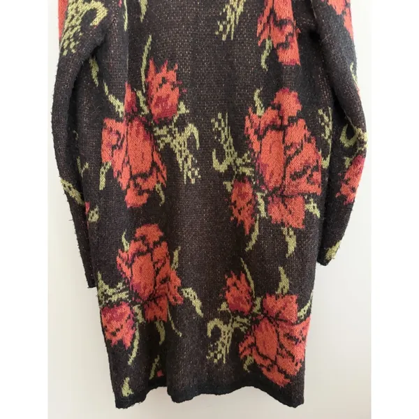 Free People Flower Power Boho Cardigan Sweater Women's Size Medium‎ - Image 6