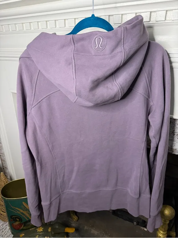 Lululemon Scuba Full Zip Hoodie Dusky Lavender Purple Size 12 - Image 3