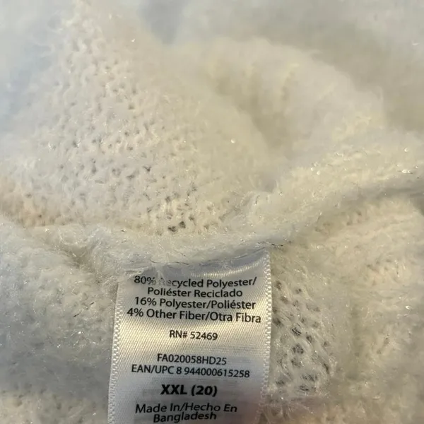 Free Assembly Cream Shimmer Mock Neck Sweater‎ Size XXL - Image 5
