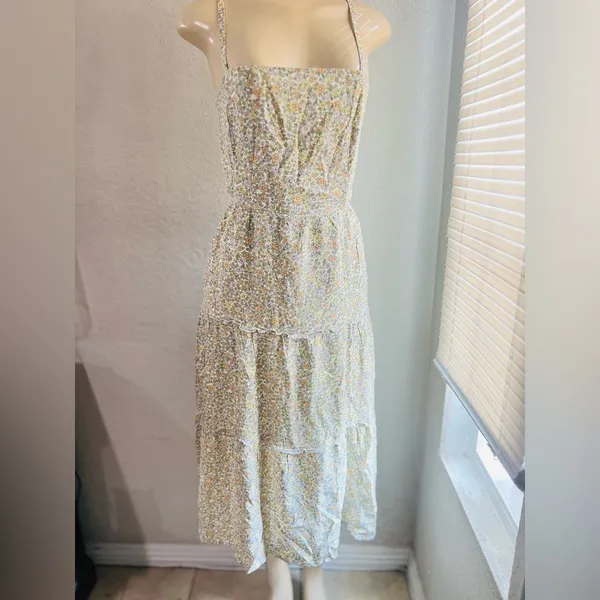 Hollister women’s bohemian sexy maxi floral print dress size Med NWT - Image 4