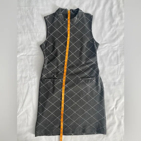 Sharagano Sleeveless Dress Gray/White‎ Size 6 - Image 9