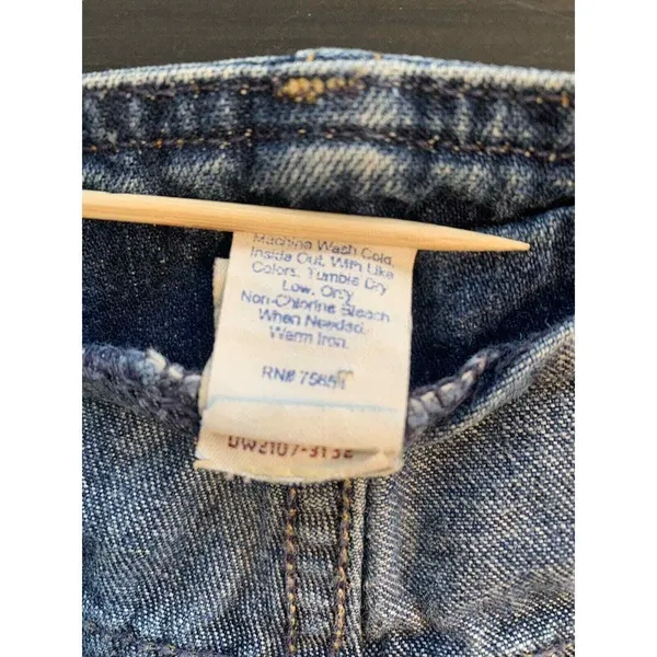 Abercrombie & Fitch Button Fly Jeans Women's 33x31 Blue Denim Wide Leg‎ USA VTG - Image 8