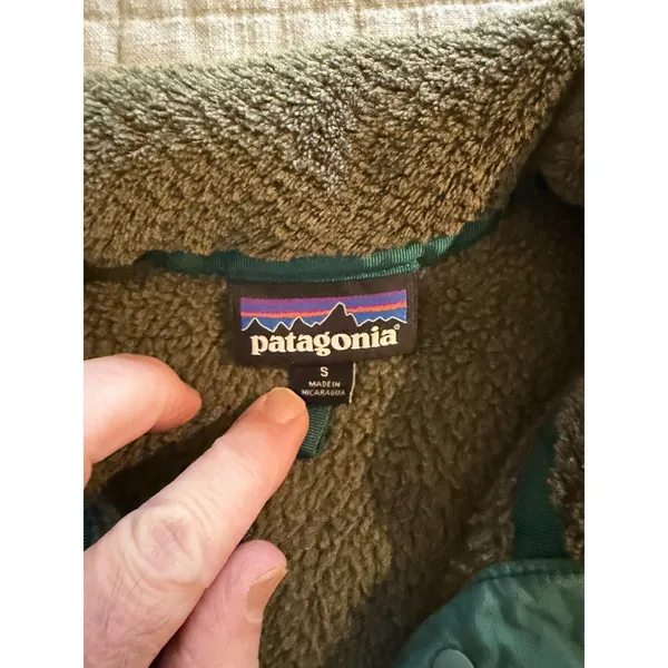 Patagonia Re-Tool Snap-T Fleece Pullover Olive Green Small Woman's - Image 3