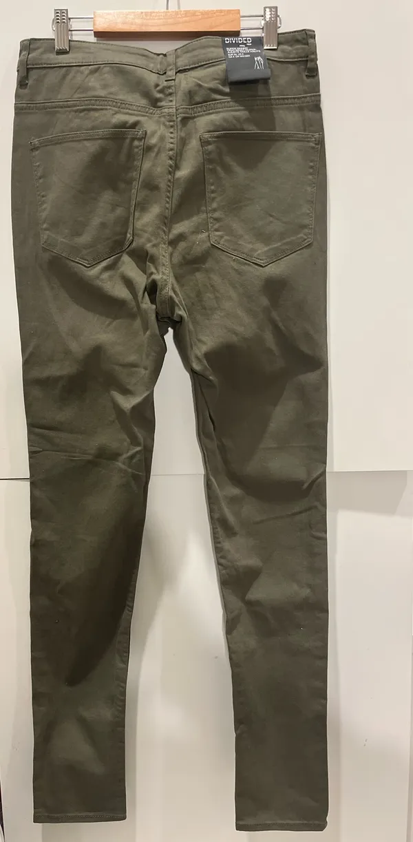 Divided H&M Super Skinny High-Waisted Green Jeans 6 - Image 3