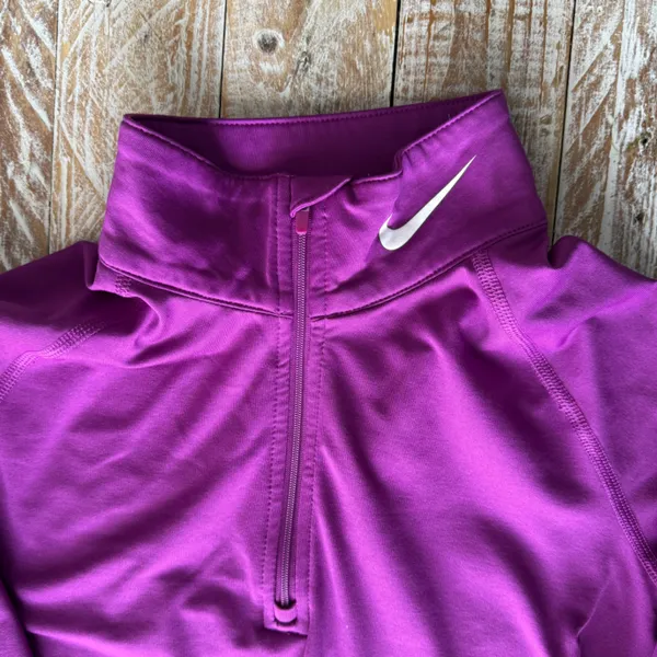 💜Nike Pro Combat Dri-FIT Quarter-Zip Pullover ~M💜 purple magenta workout gym - Image 6