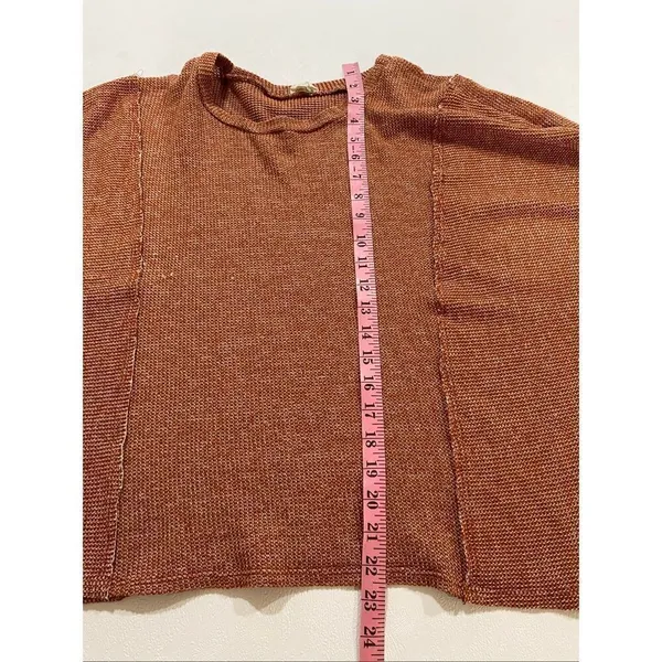 Peach Love California Rust Knit Oversized Sweater Women’s Made in USA - Image 5
