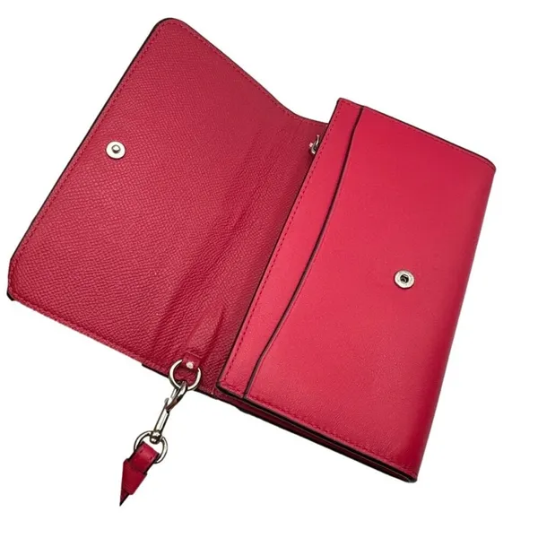 COACH Smooth Leather Wristlet Clutch Wallet - Image 4