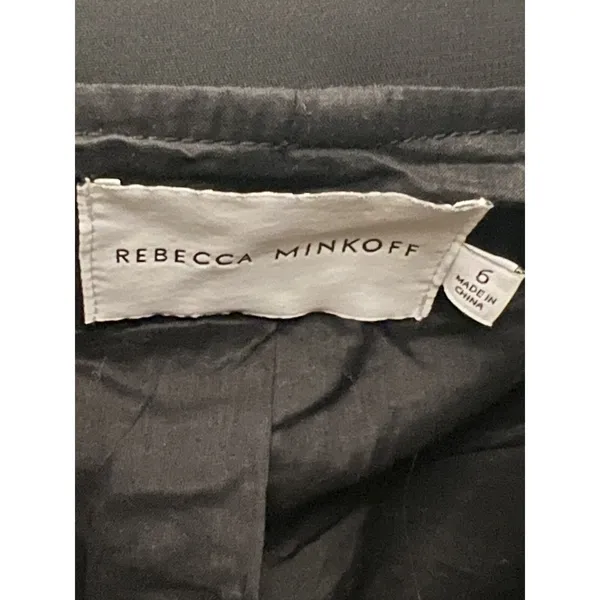 Rebecca Minkoff Black‎ Amber Black Wrap Jacket Blazer size 6 Small Collared - Image 4