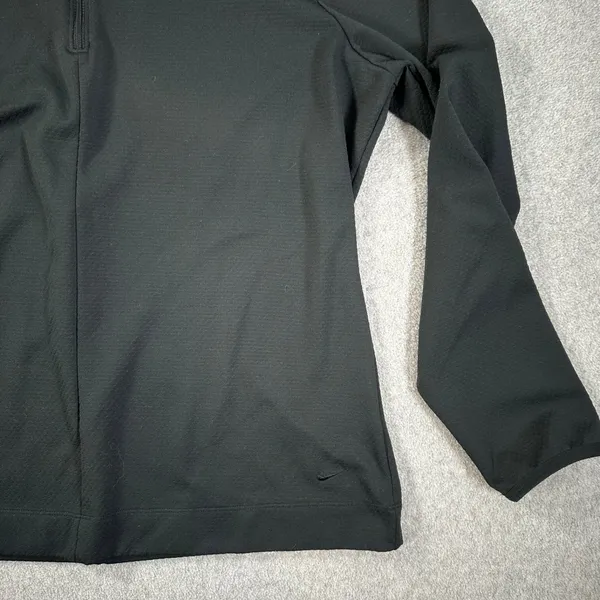 Nike Golf Dri-Fit Quarter Zip Pullover Women's Large Black Long Sleeve Mock Neck - Image 4