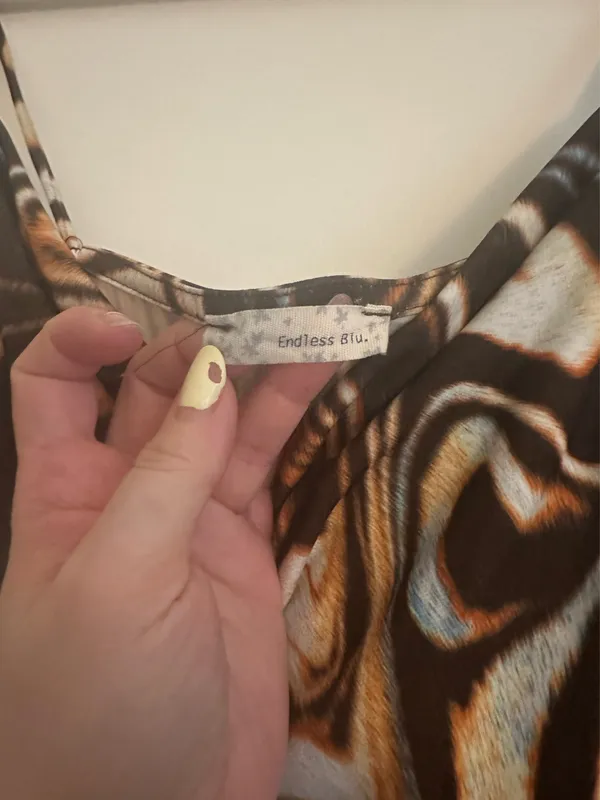 Endless Blu Tie Dye Dress Brown - Image 3