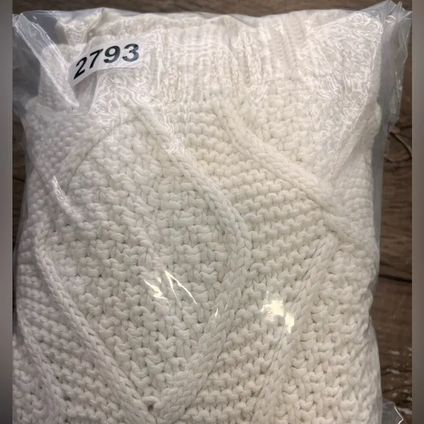 Anthropologie cream‎ cable knit sweater size Xs - Image 7