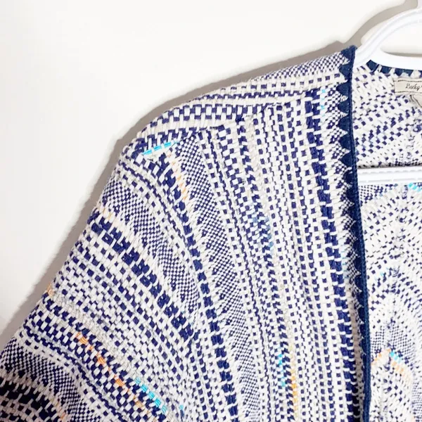 Lucky Brand Pottery boho fringed cardigan sz S - Image 6
