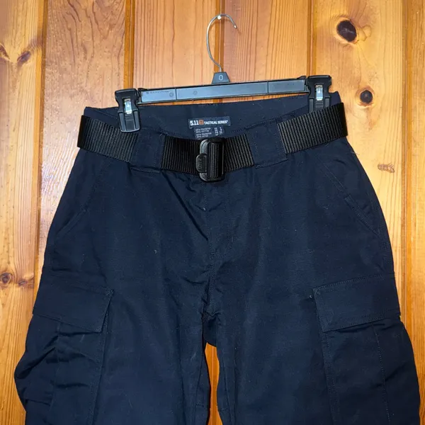 5.11 Tactical Black Cargo Pants size 4 with belt tactical pants work pants women - Image 2