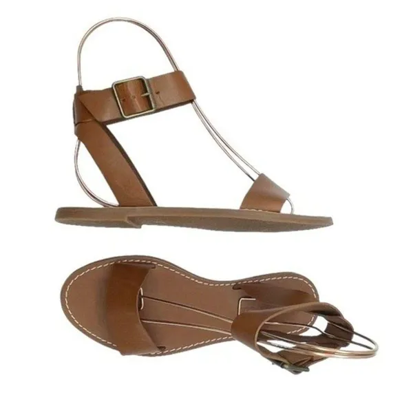 Madewell The Boardwalk Ankle-Strap Sandal English Saddle Brown Leather Size 7.5 - Image 15