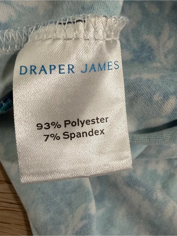 Draper James Turquoise & White Floral Short Sleeve Button Pajama Top - Image 5
