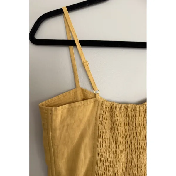 Suboo Button Down Midi Sundress Mustard Yellow Women's Size Small‎ - Image 10