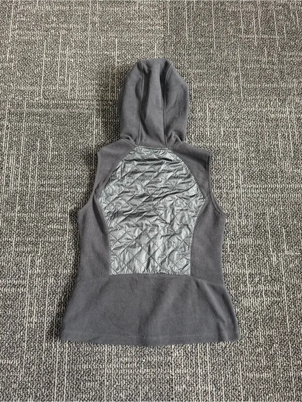 Women's Columbia Warmer Days Fleece Hooded Vest Size S Black Quilted - Image 5
