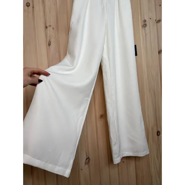 NWT Lulus Captivating Entrance White Off-the-Shoulder Two-Piece Jumpsuit Sz XS - Image 5