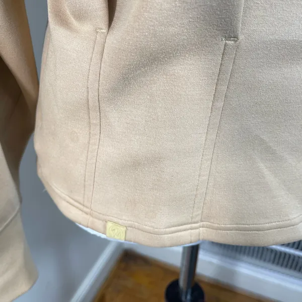 LULULEMON Gathered Waist Crew Pullover Pecan Tan Size 8 - Image 7