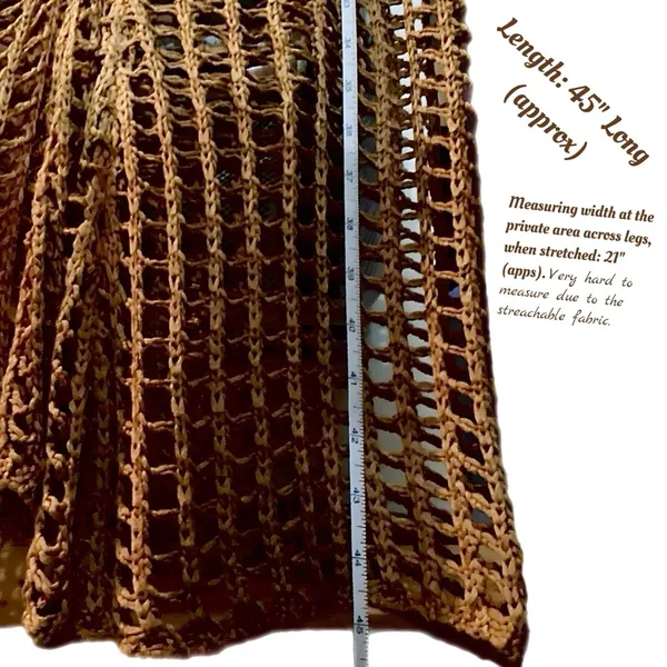CoverUp Women's Dark Brown Beach Pants Crochet High Waist Swimsuit CoverUps - Image 6