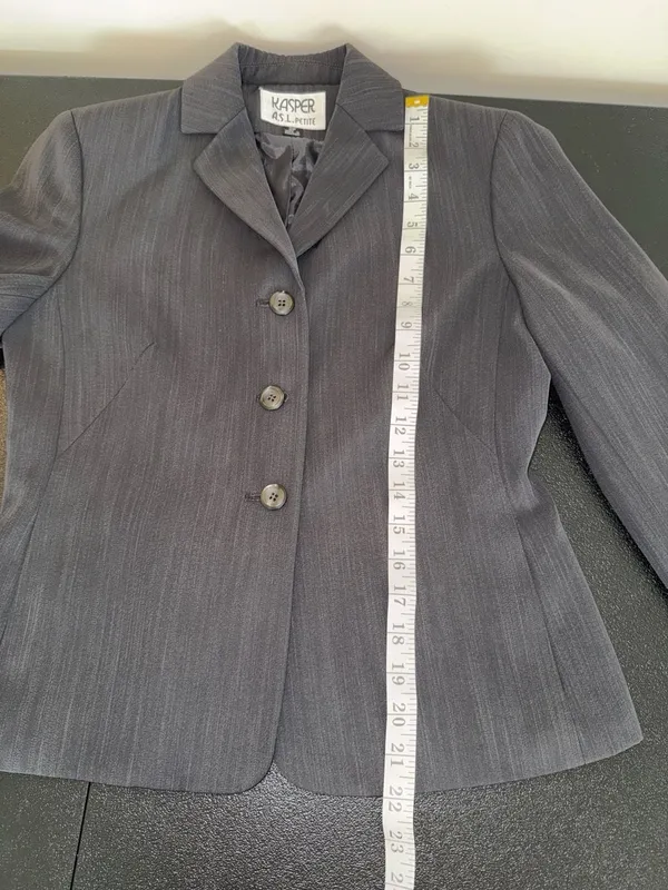 Kasper A.S.L. Petite Gray Blazer Size 2P - Image 6