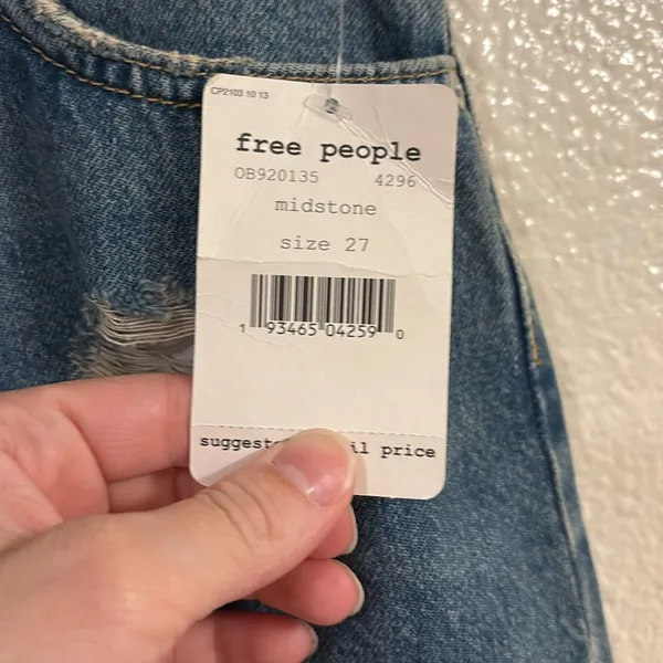 FREE PEOPLE We The Free Hallie Denim Mini Skirt in Midstone - Image 5
