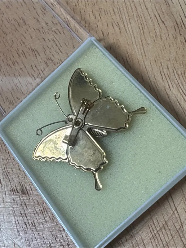 Vintage Iridescent Multicolor Butterfly Brooch - Elegant Women’s Jewelry - Image 5