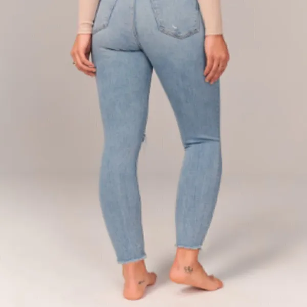 NEW Abercrombie & Fitch The Super Skinny‎ Ankle High Rise Jeans - Size 37/24 L - Image 3