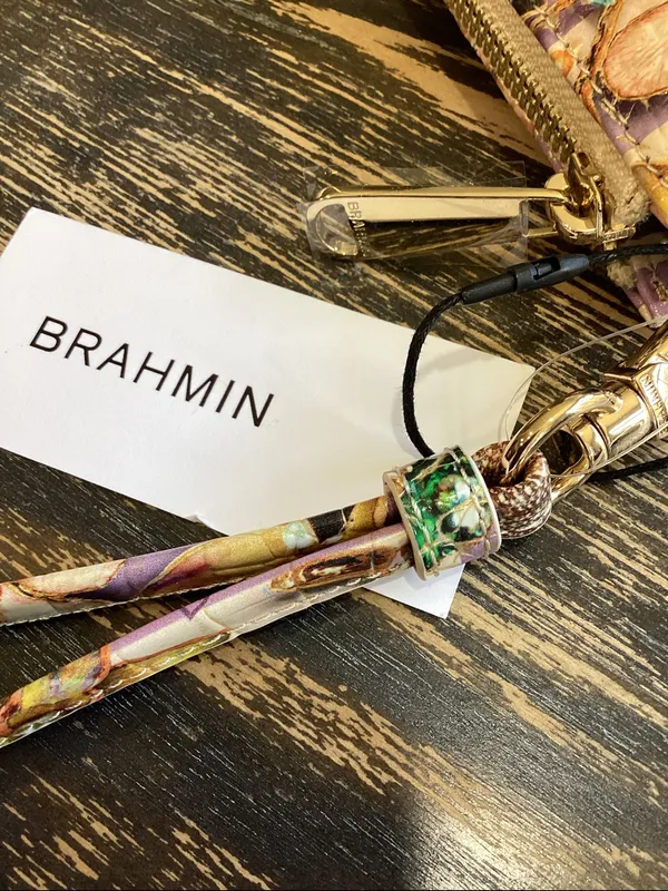Brahmin Daisy Pinstripe Petals Melbourne DI Leather Clutch - Image 7
