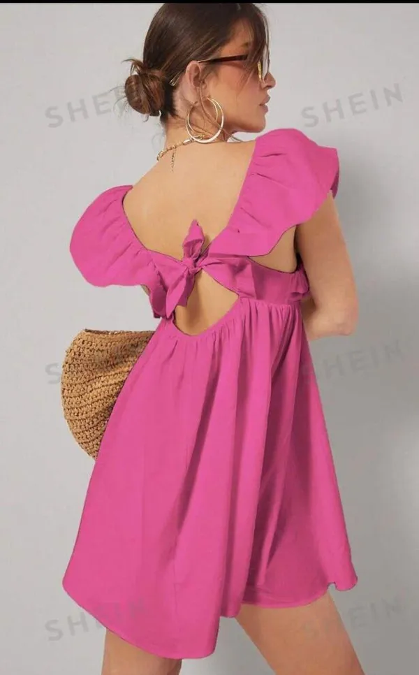 SheIn Hot Pink Dress - Image 2